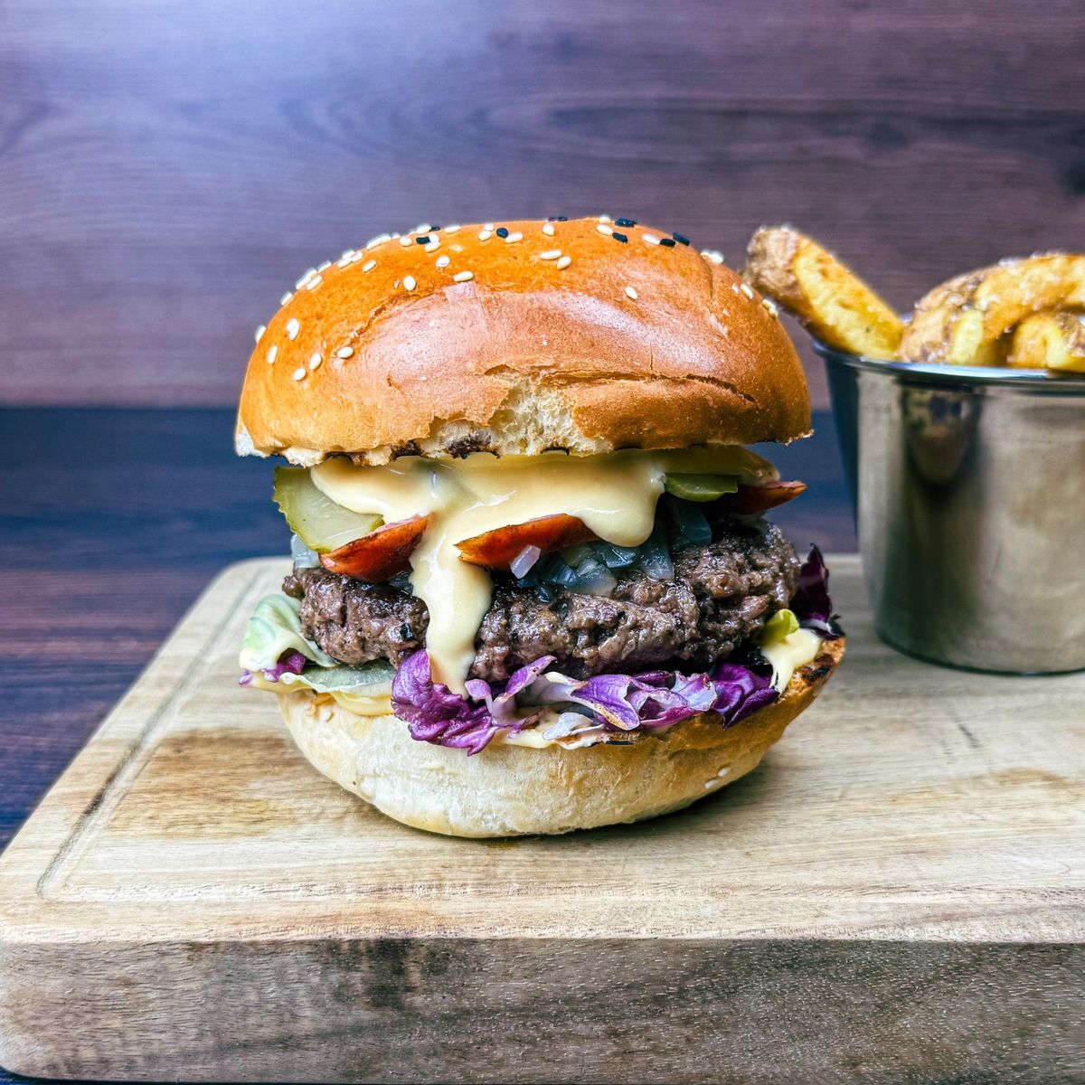 Angus Käsekrainer Burger